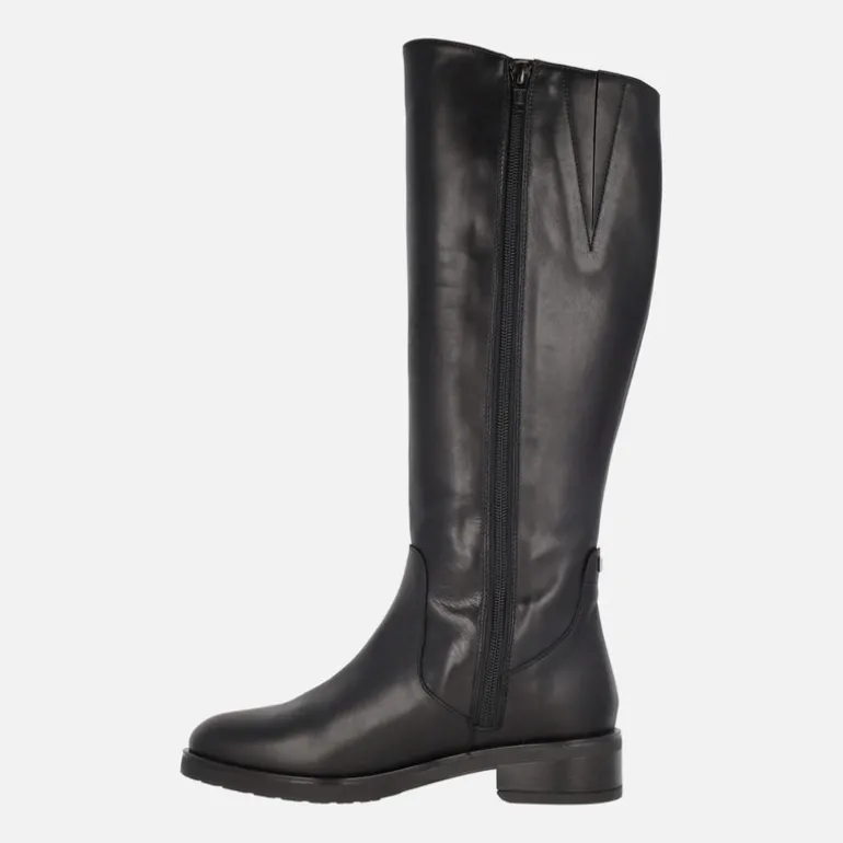Botas altas en piel negra con membrana impermeable WondersDRY
