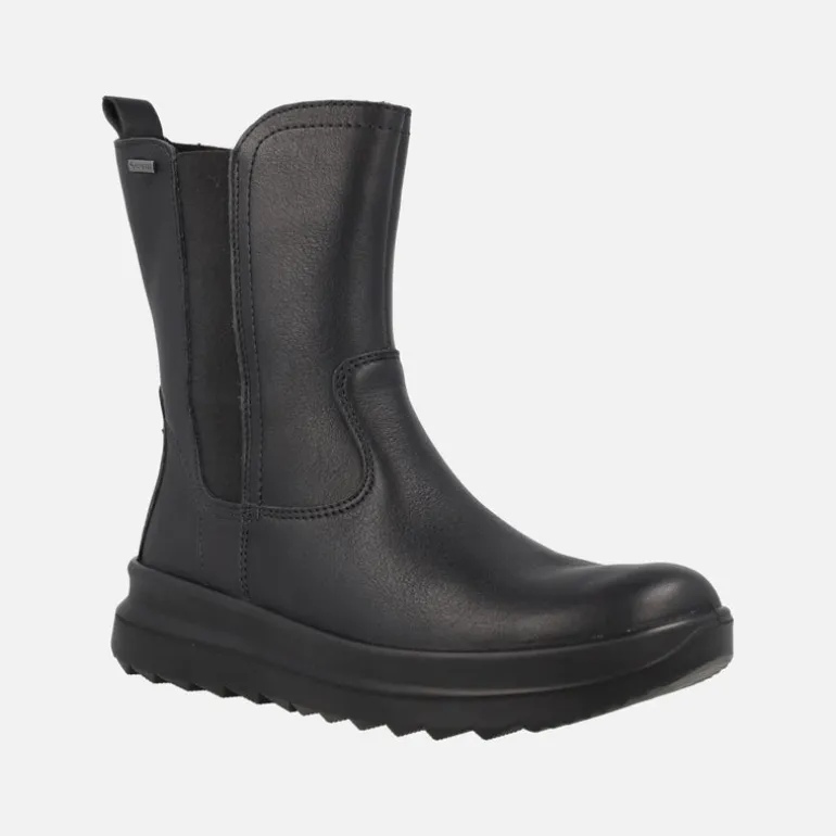 Botas bajas en piel negra con membrana Gore-tex
