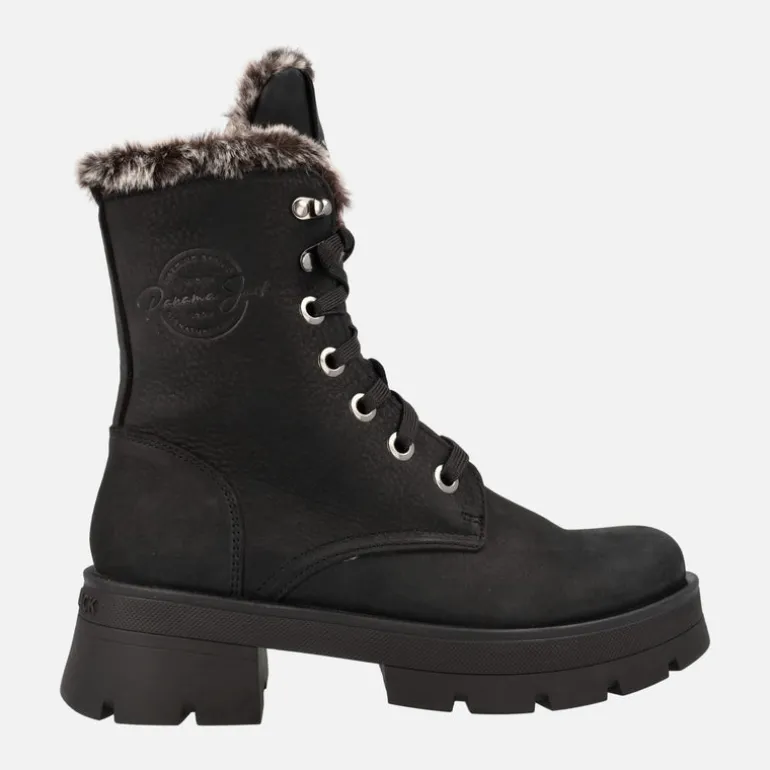 Botas Clare de piel nobuck con forro de pelo y cordones