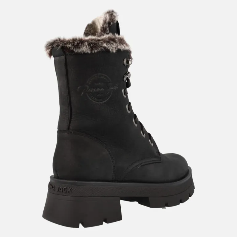Botas Clare de piel nobuck con forro de pelo y cordones