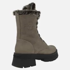 Botas Clare de piel nobuck con forro de pelo y cordones