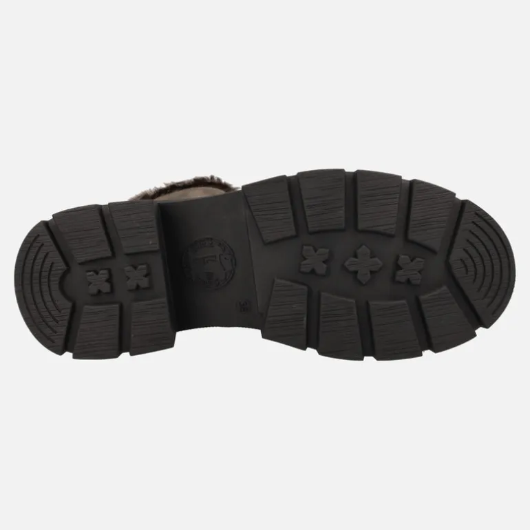 Botas Clare de piel nobuck con forro de pelo y cordones