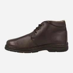Botas clásicas de piel con cordones y forro de pelo para hombre