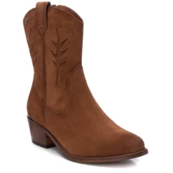 Botas cowboy bajas para mujer con troquelado
