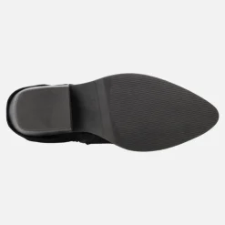Botas cowboy de piel serraje con faldón