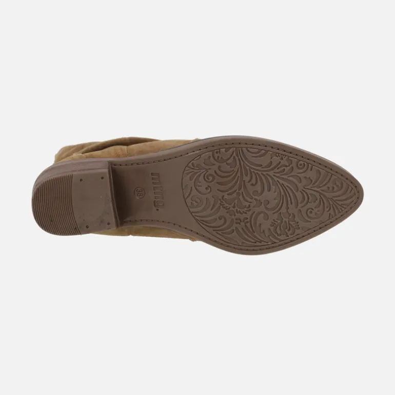 Botas cowboy Teo de piel con caña arrugada