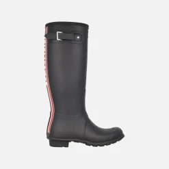Botas de agua Hunter Orginal tall LG Bkstrp black con logo trasero