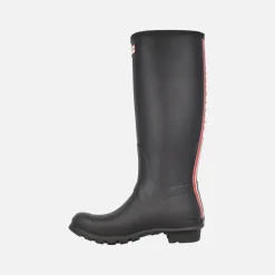 Botas de agua Hunter Orginal tall LG Bkstrp black con logo trasero