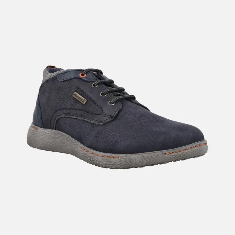 Botas de cordones para hombre en piel nobuck con membrana impermeable