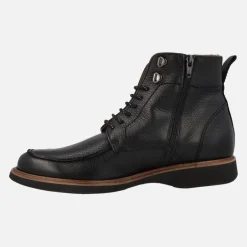 Botas de cordones para hombre en piel grabada