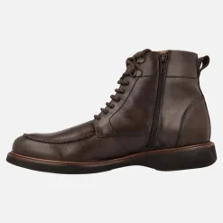 Botas de cordones para hombre en piel grabada