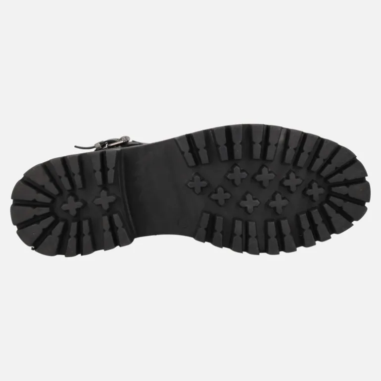 Botas de estilo motero en piel negra de Top3