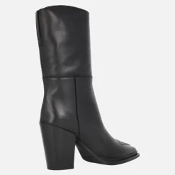 Botas de piel estilo cowboy con tachas en la puntera Maysale