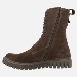 Botas de serraje con cordones y cremallera marca Bueno shoes