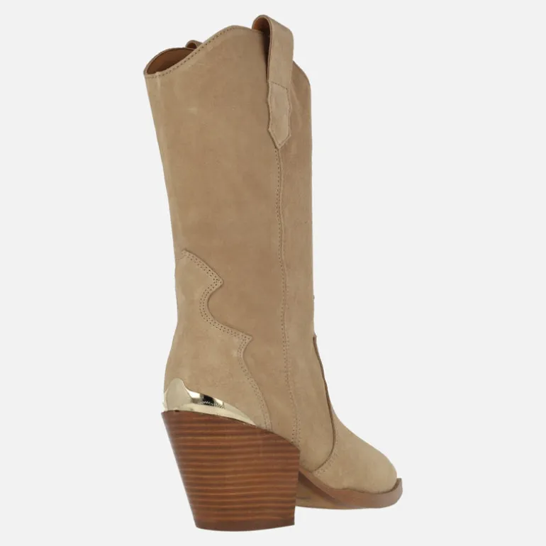 Botas estilo cowboy en serraje arena Alpe Vermont