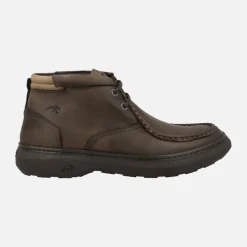 Botas marrones de piel estilo Wallaby con cordones para hombre