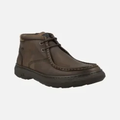 Botas marrones de piel estilo Wallaby con cordones para hombre
