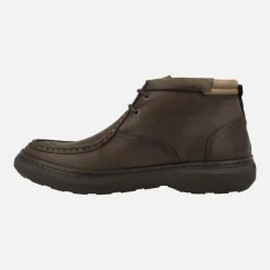 Botas marrones de piel estilo Wallaby con cordones para hombre