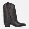 Botas negras de piel Carmela estilo cowboy con detalle de tachas