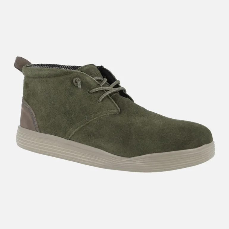 Botas para hombre Jo Suede en serraje con cordones elásticos