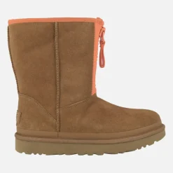 Botas Ugg con cremallera frontal Classic Short Zipper Tape Logo para mujer