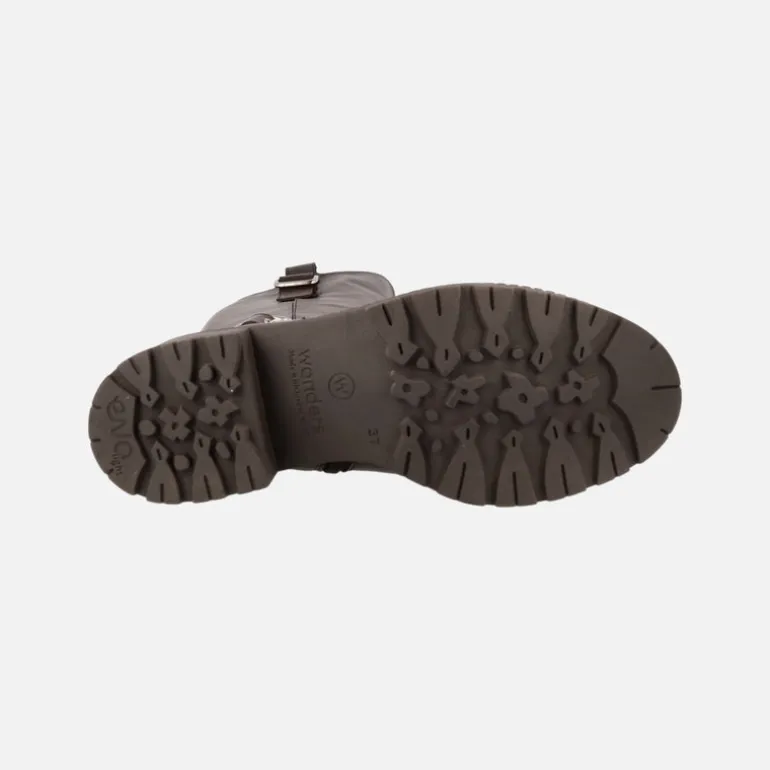 Botas Wonders en piel con caña alta y hebillas