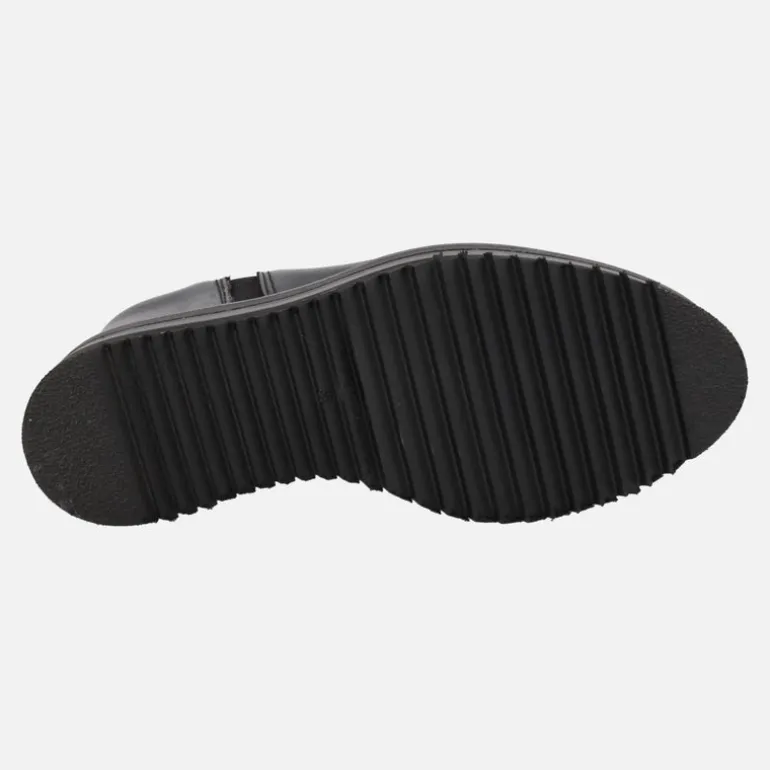 Botines Alpe Vanity en piel negra con cuña interior