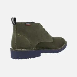 Botines bajos en piel serraje con cordones para hombre