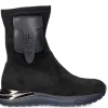 Botines calcetín en serraje negro con bolsillo