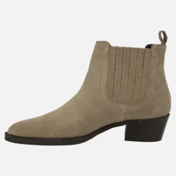 Botines chelsea Hobro en serraje taupe