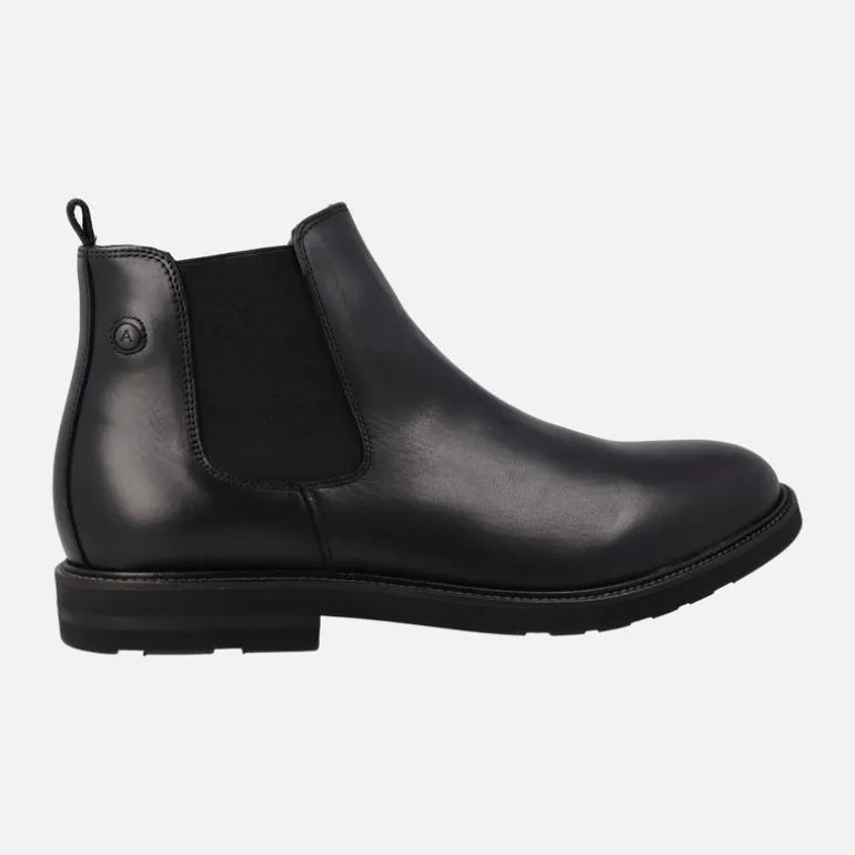 Botines chelsea para hombre en piel negra Aeroplane