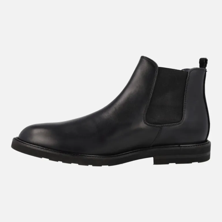 Botines chelsea para hombre en piel negra Aeroplane
