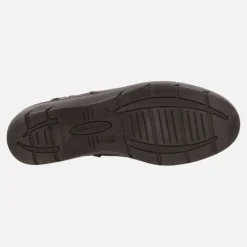 Botines confort en piel con detalle de elásticos cruzados