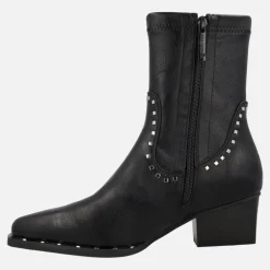 Botines cowboy con caña elástica y remaches
