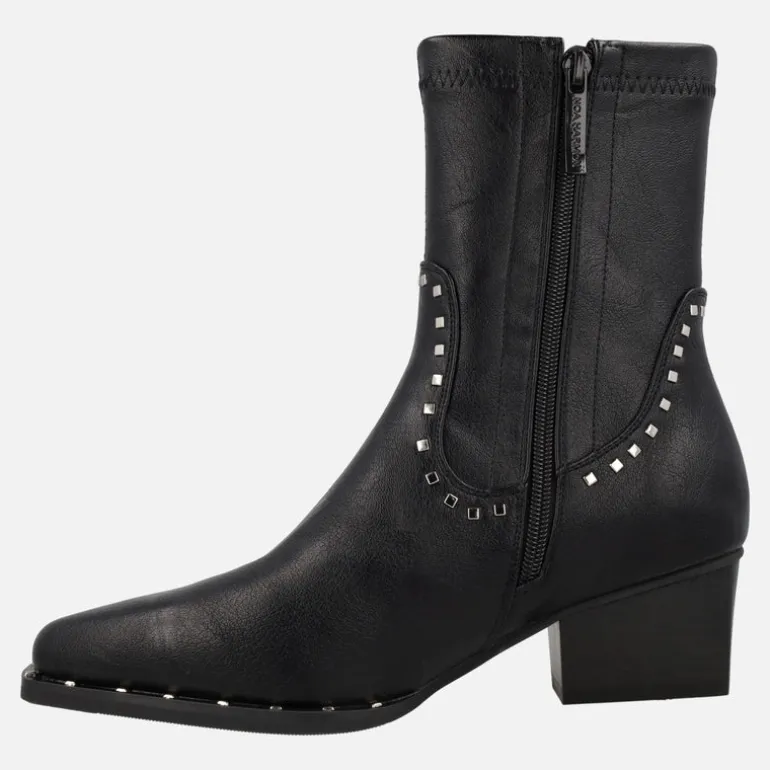 Botines cowboy con caña elástica y remaches