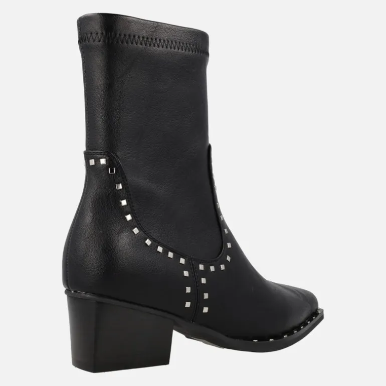 Botines cowboy con caña elástica y remaches