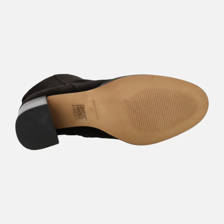 Botines de ante para mujer con tacón alto