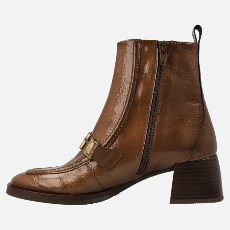 Botines de charol con tacón medio Hispanitas Milan
