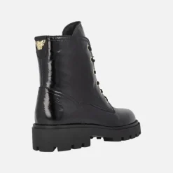 Botines de cordones en piel charol Agnes