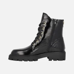 Botines de cordones en piel charol Agnes