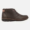 Botines de cordones para hombre Alfa F0701 en piel engrasada marrón