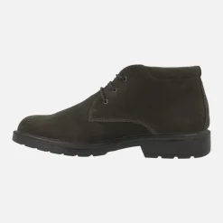 Botines de cordones para hombre en serraje marrón con membrana GORE-TEX
