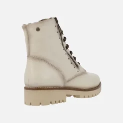 Botines de cordones y cremallera exterior para mujer