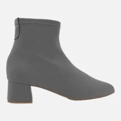 Botines de licra gris con tacones bajos de Barminton