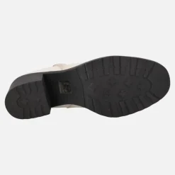 Botines de piel con trasera de tejido elástico