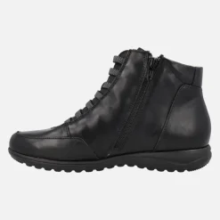 Botines de piel de estilo deportivo con cordones elásticos
