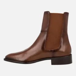 Botines de piel estilo chelsea para mujer