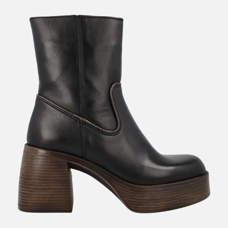 Botines de piel Nair con tacón y plataforma