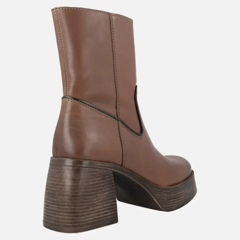 Botines de piel Nair con tacón y plataforma