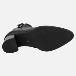 Botines de piel negra Guiomar para mujer con tacones de 8 cms